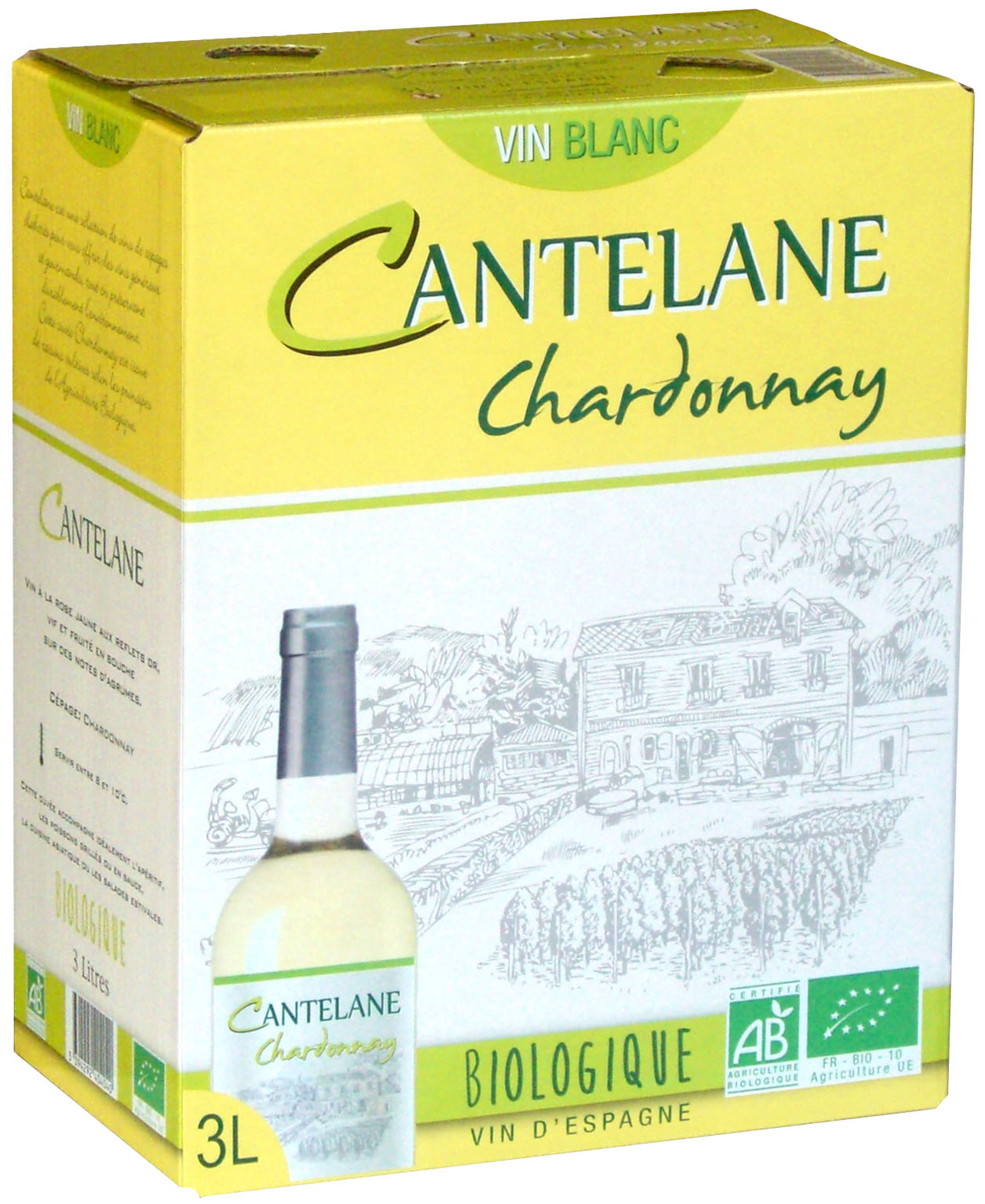 Miniature CANTELANE   - White - Organic Spain Chardonnay 